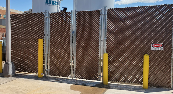 Photo of an industrial fence