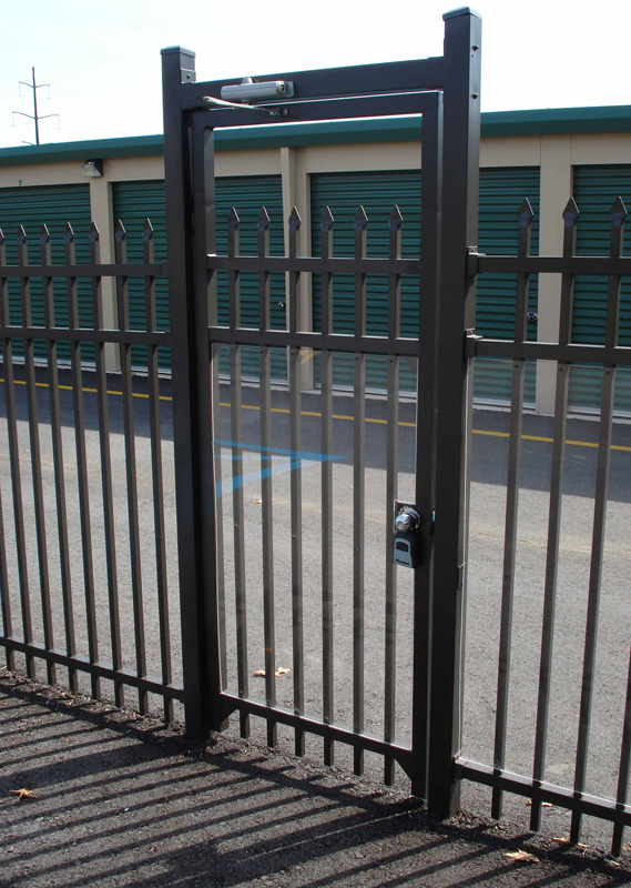 Photo of an access control fence and gate