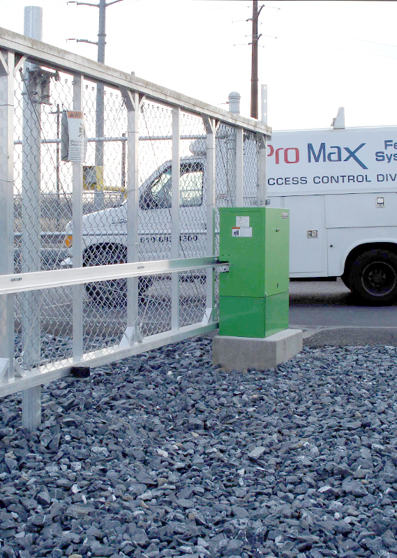 Photo of an access control fence application