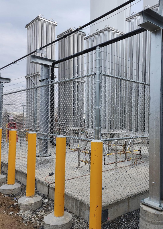 Photo of an access control fence