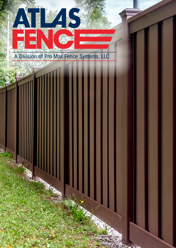 Photo of a fence with the Atlas Logo